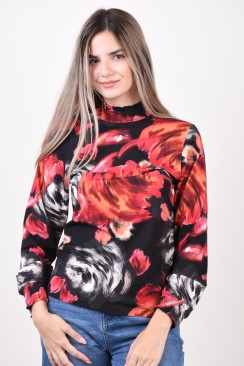 Bluza Dama Sunday 6252 Black/Red/Beige